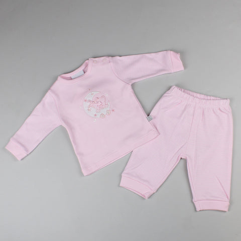 baby girls pink dandelion pyjamas