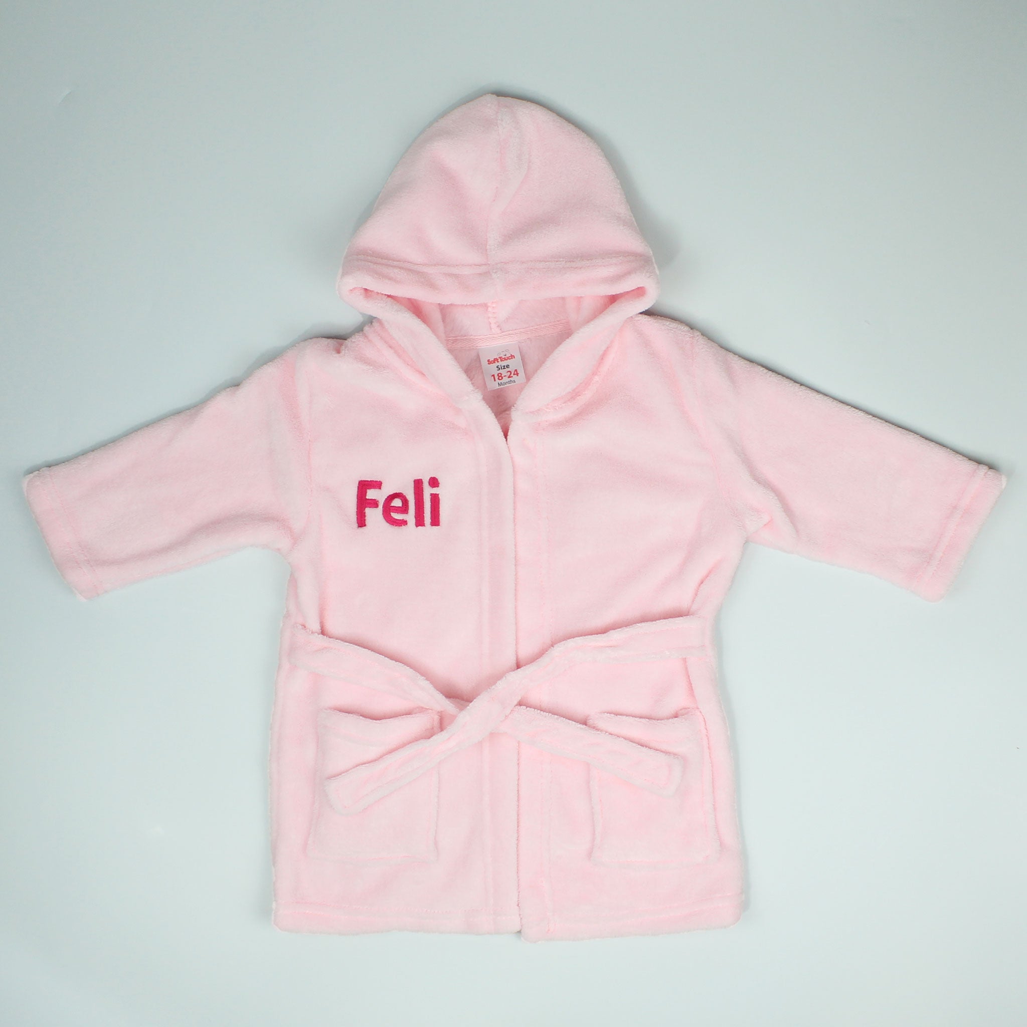 personalised pink dressing gown