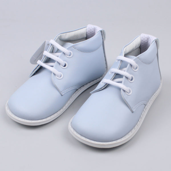 baby boys blue laced shoes