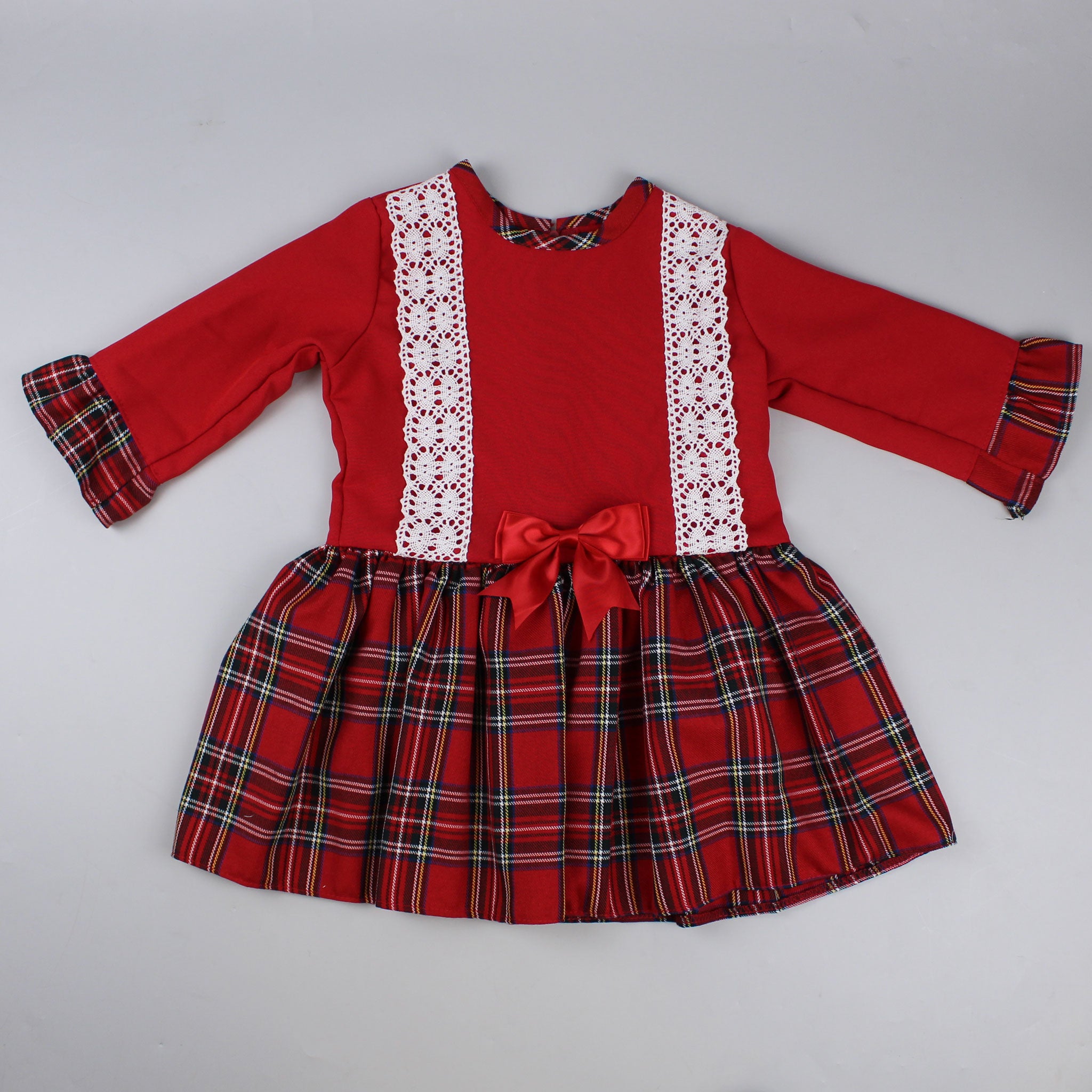 baby girls tartan christmas outfit