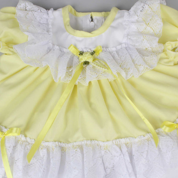 lemon yellow girls dress with knickers
