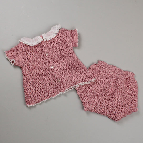 baby girls dusty pink outfit