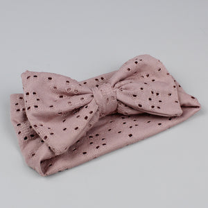 Baby headband with Large Bow  - Dusty Pink