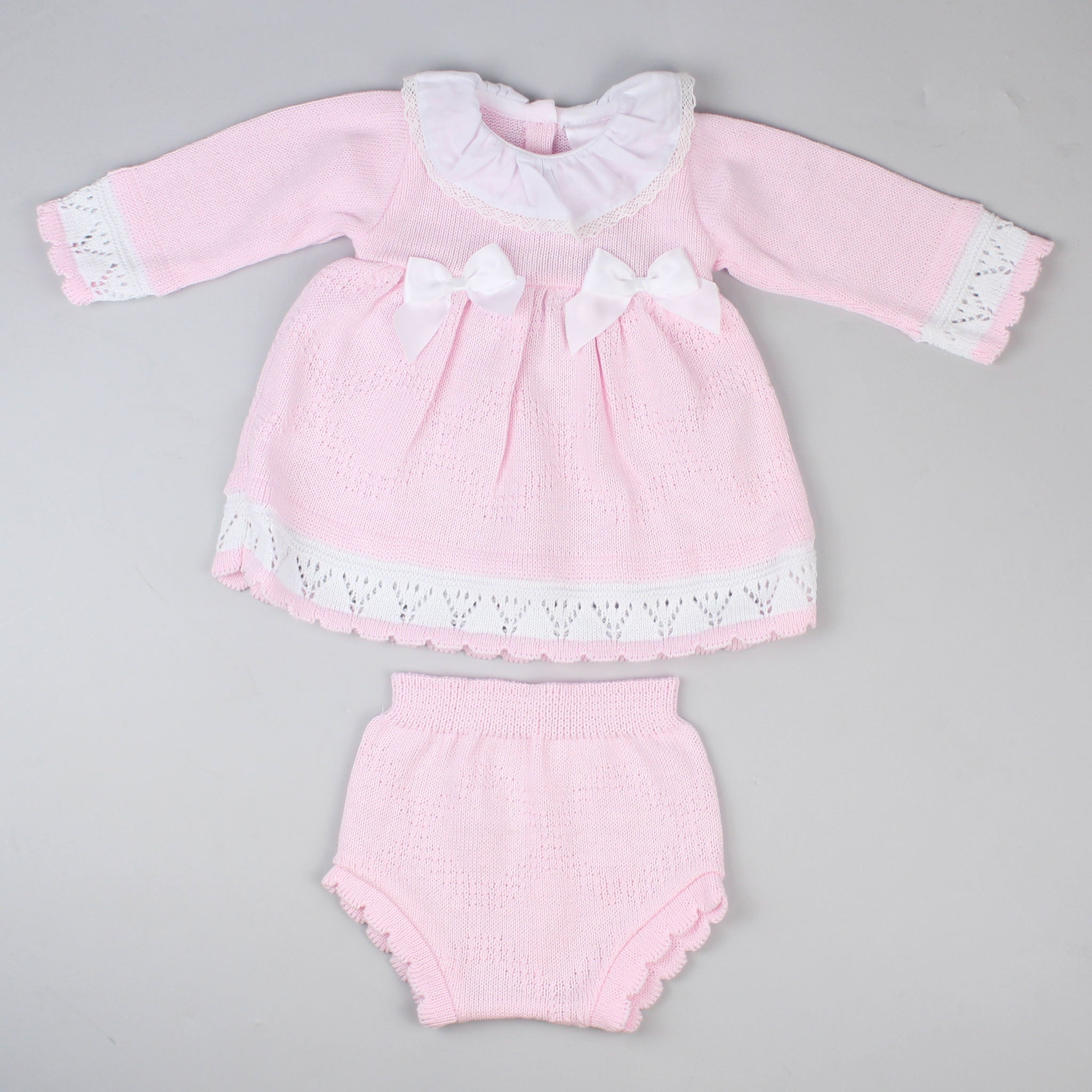 Baby Girl 2 Piece Knitted Dress and Pants - Pex Elspeth