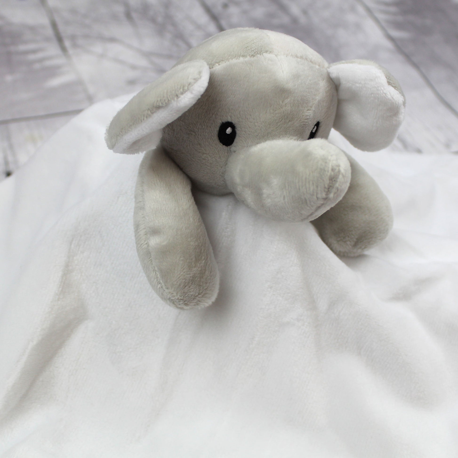 baby comforter custom elephant grey