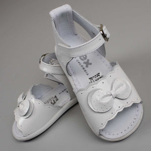 toddlers open toe sandals leather white girls pex elena