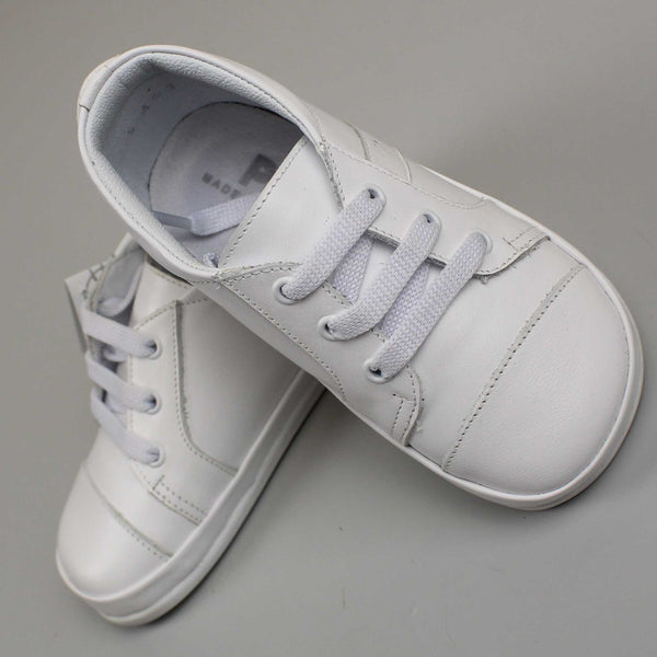 First walker hard sould white baby shoes