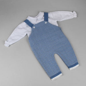 Baby boys knitwear dungaree outfit pex