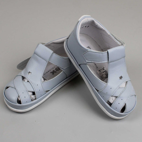 first walker baby boys blue leather sandals