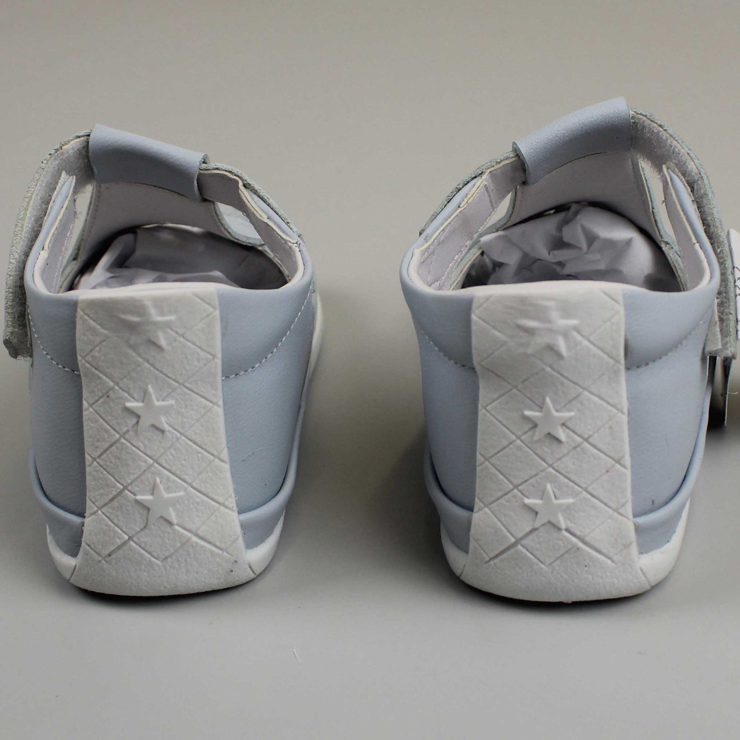 baby boys blue hard sole leather sandal