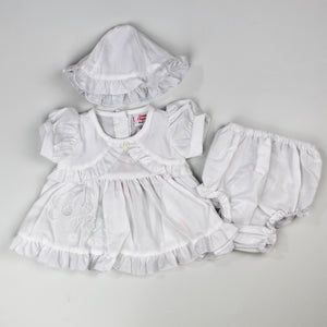 Baby Girls Dress with matching knickers & Sun Hat