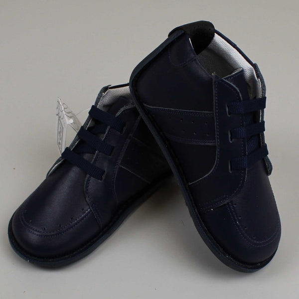 first walker navy laced shoes