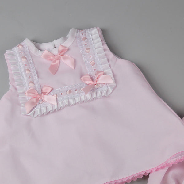 pink summer dress with bloomers