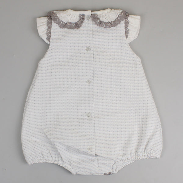 baby girls button up romper summer outfit
