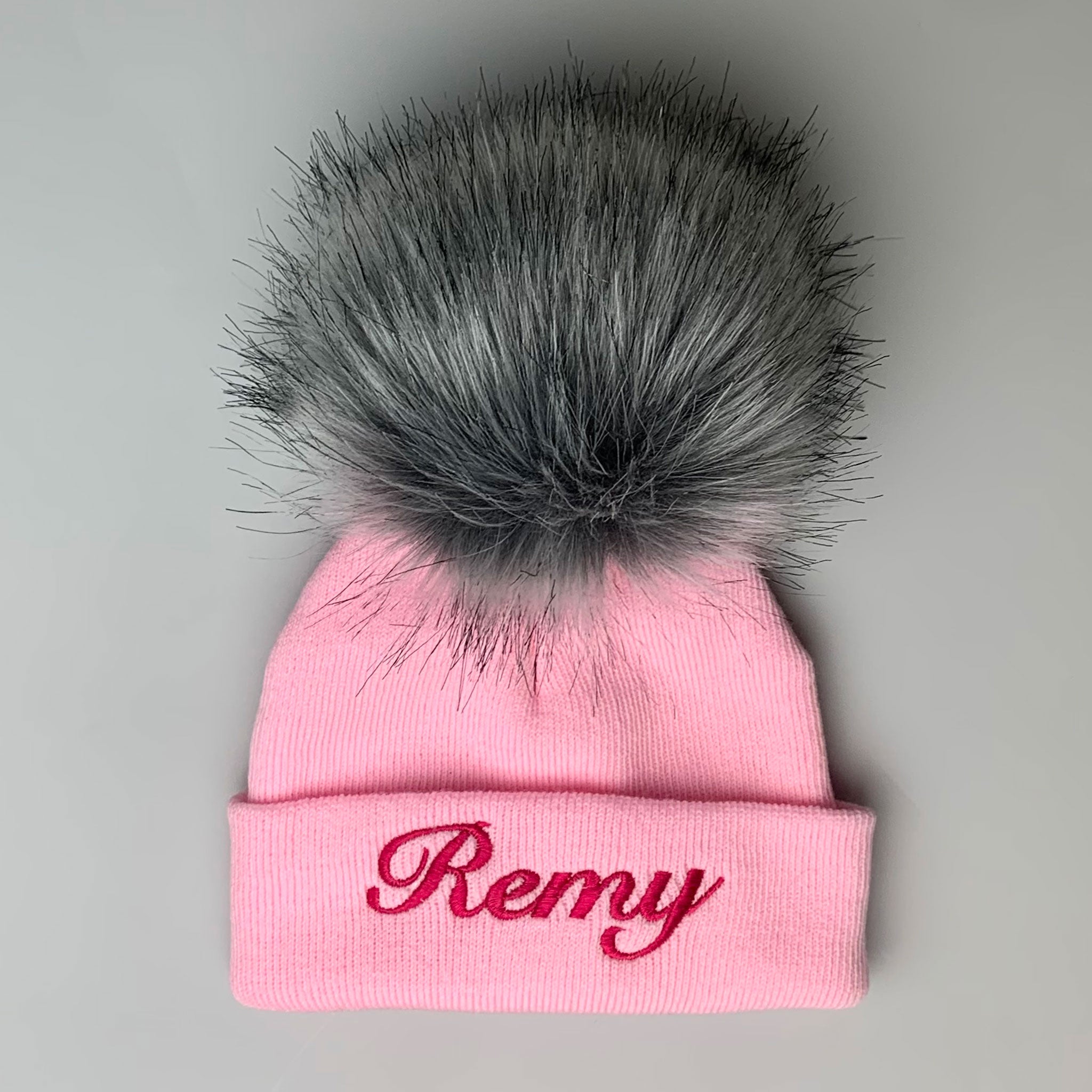 personalised pom hat