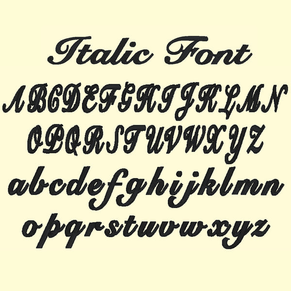 baby hat italic font guide