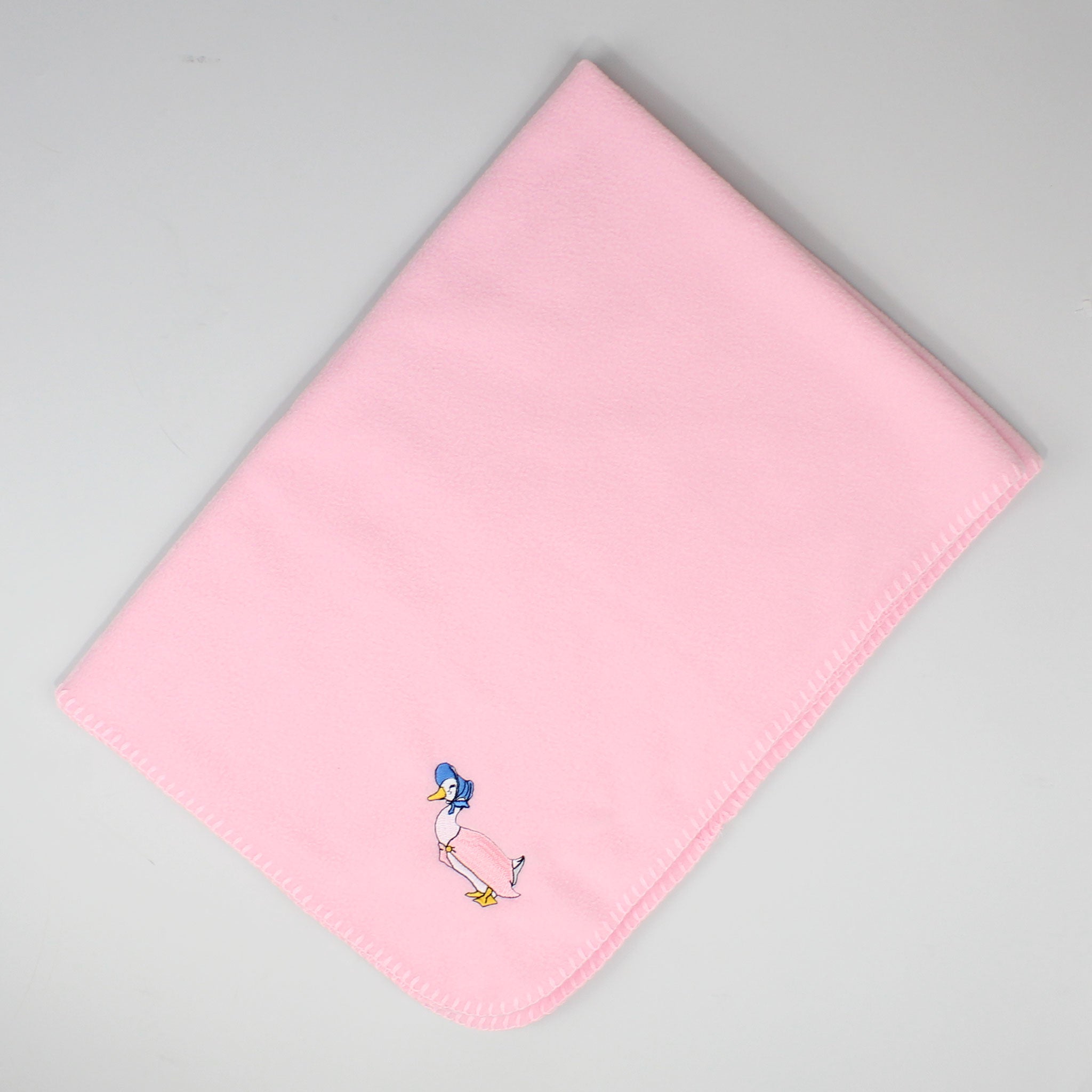 baby pink fleece blanket for pram or cot