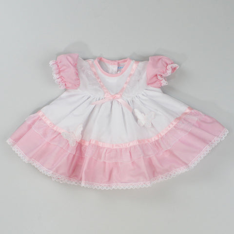 baby girls puffball dress with butterflys