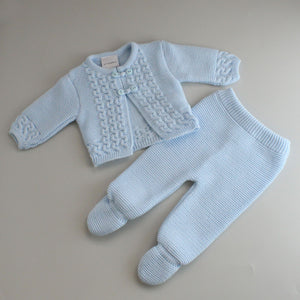 two piece knitted baby outfit