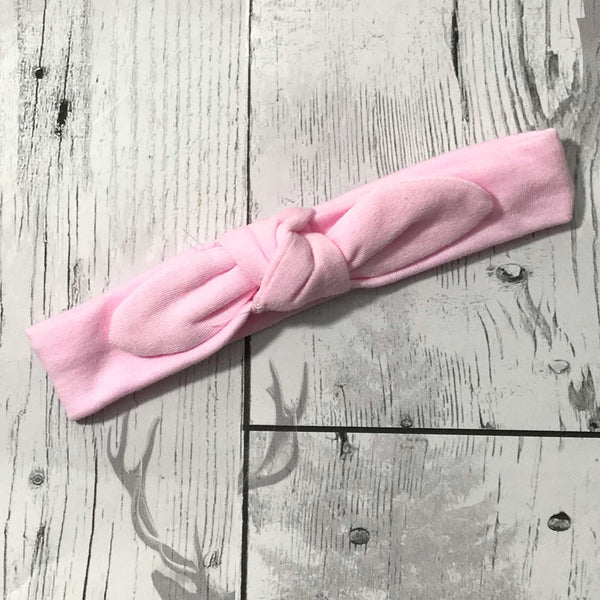 baby girls headband with knotted bow