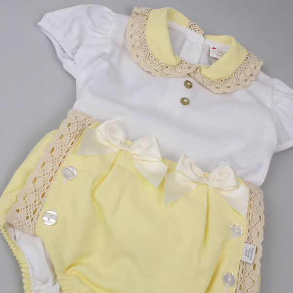 yellow and white outfit