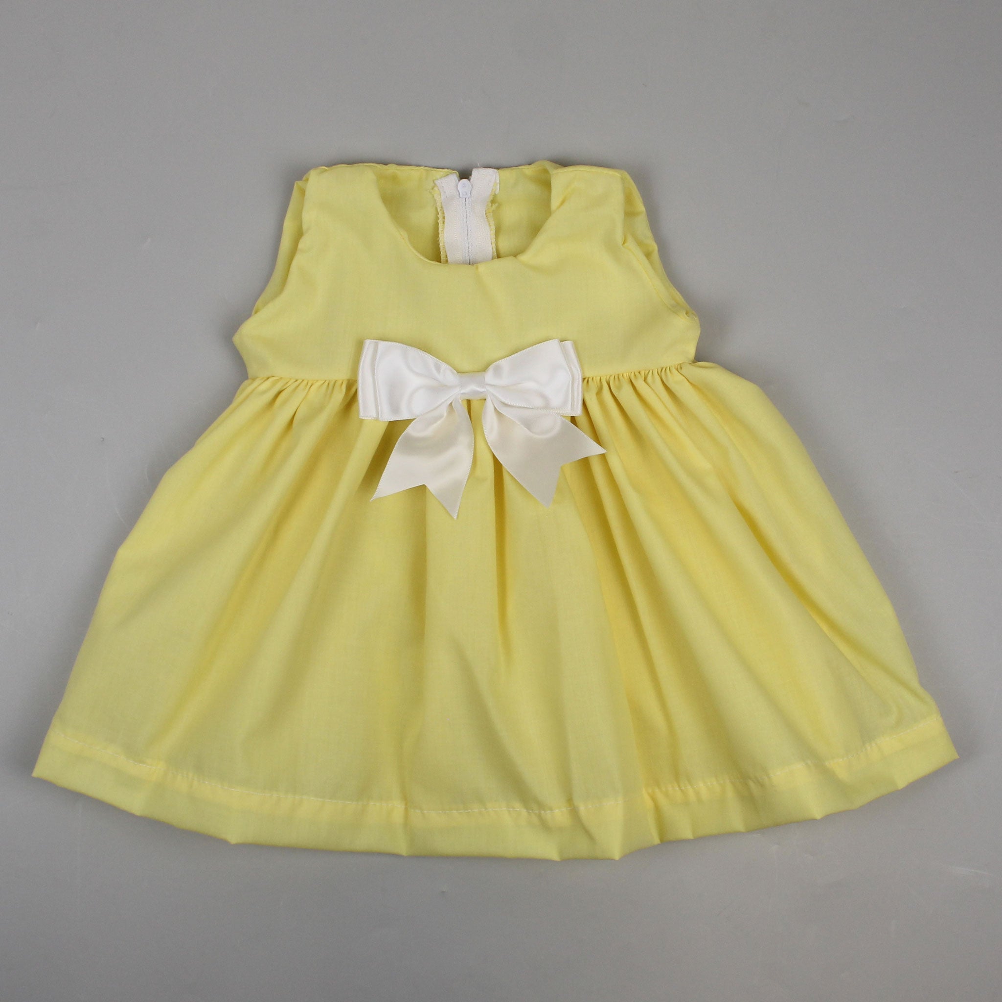 lemon yellow dress with bow
