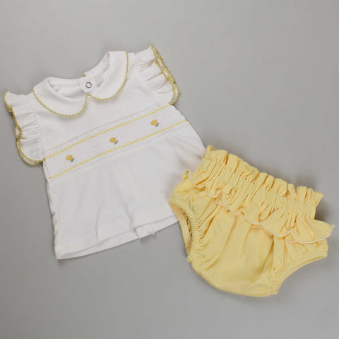 lemon spring easter cotton baby girls outfit
