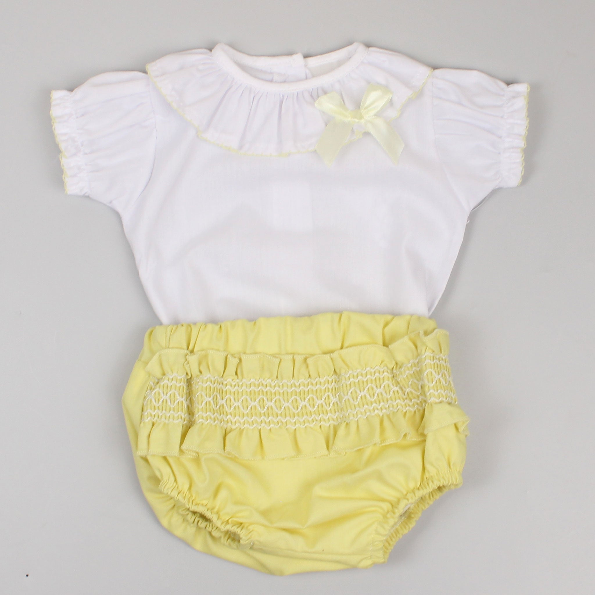 baby girl easter outfit lemon yellow