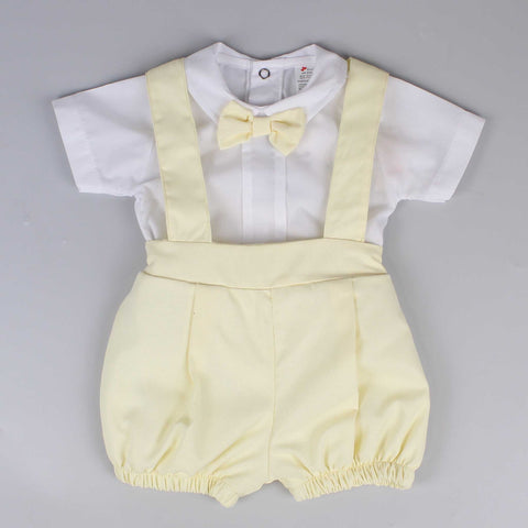 yellow and white boys easter outfit