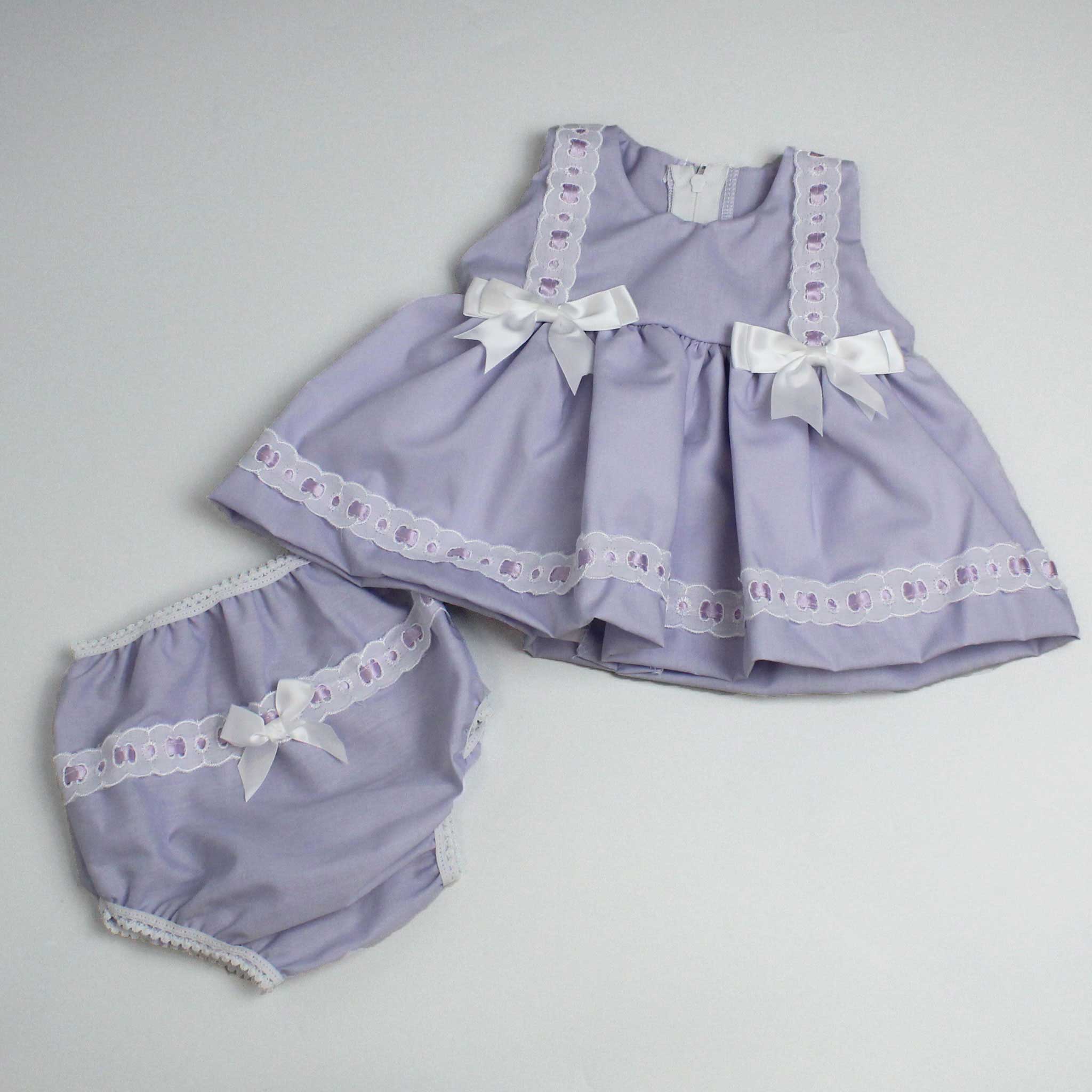 Baby Girl Dress and Knickers Outfit - Lilac – Lullaby Lane Baby Shop