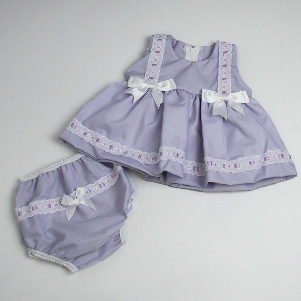 baby girl lilac dress with knickers