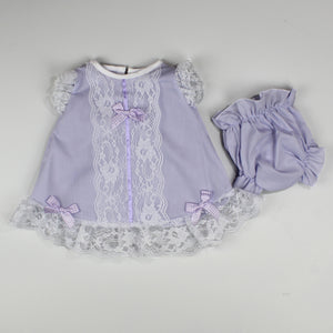 lilac summer outfit with bloomers