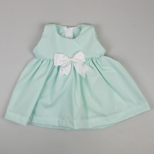 Baby Girl Dress Mint Green with Bow