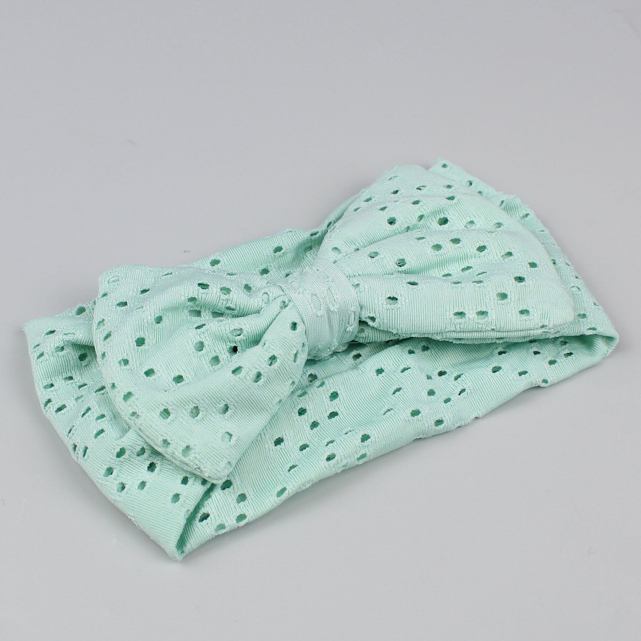 Baby headband with Large Bow  - Mint