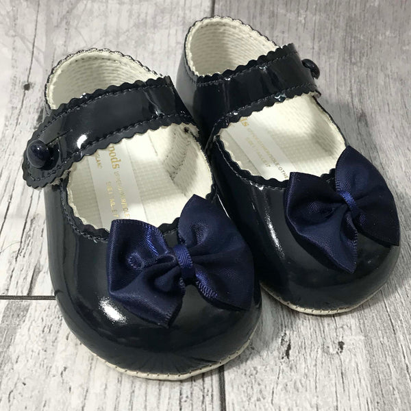 navy blue baby shoes