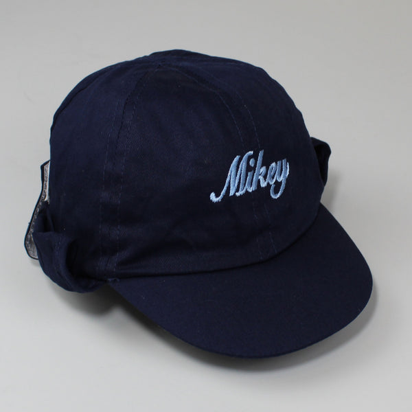 baby boys blue baseball cap personalised