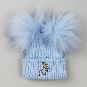 Baby Boys Rabbit Pom Hat - Blue
