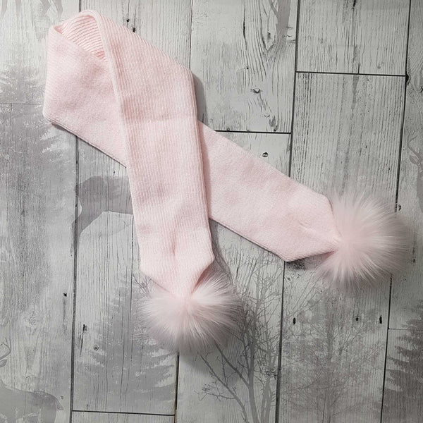 pastel pink baby scarf