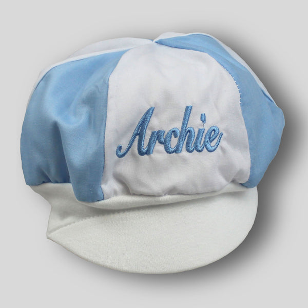 baby boys personalised cotton hat cap