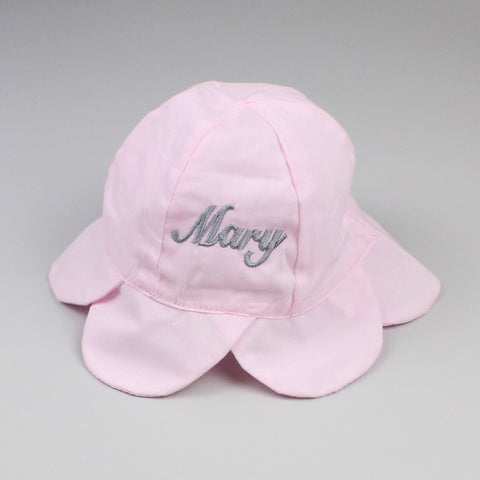 baby girls pink sun hat