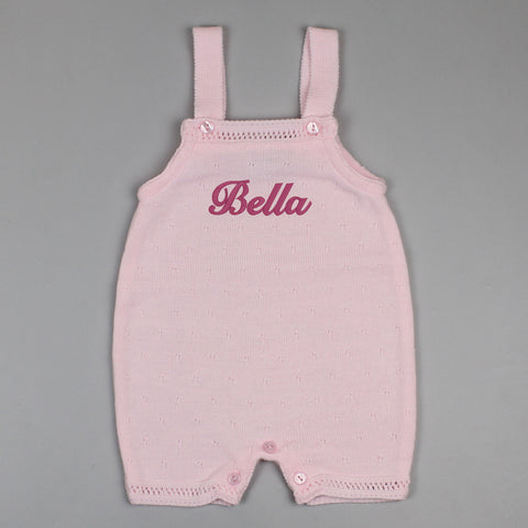 baby girls custom knitted outfit pink