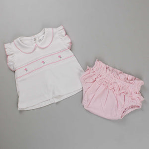 baby girls pink cotton outfit