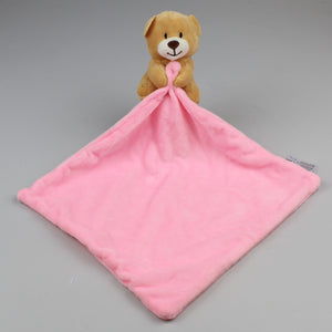 baby comforter bear snuggy pink