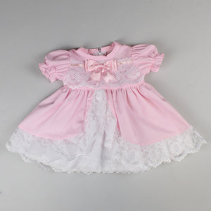 baby girls pink frilly summer dress