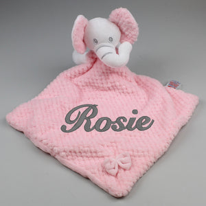 baby comforter custom pink elephant 