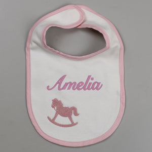 personalised rocking horse bib