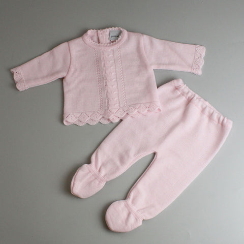 pink knitted pink outfit