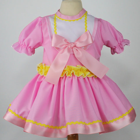 Pink white yellow fairy tale dress easter clothes