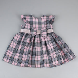 baby girls pink tartan dress