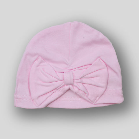 pink cotton turban hat